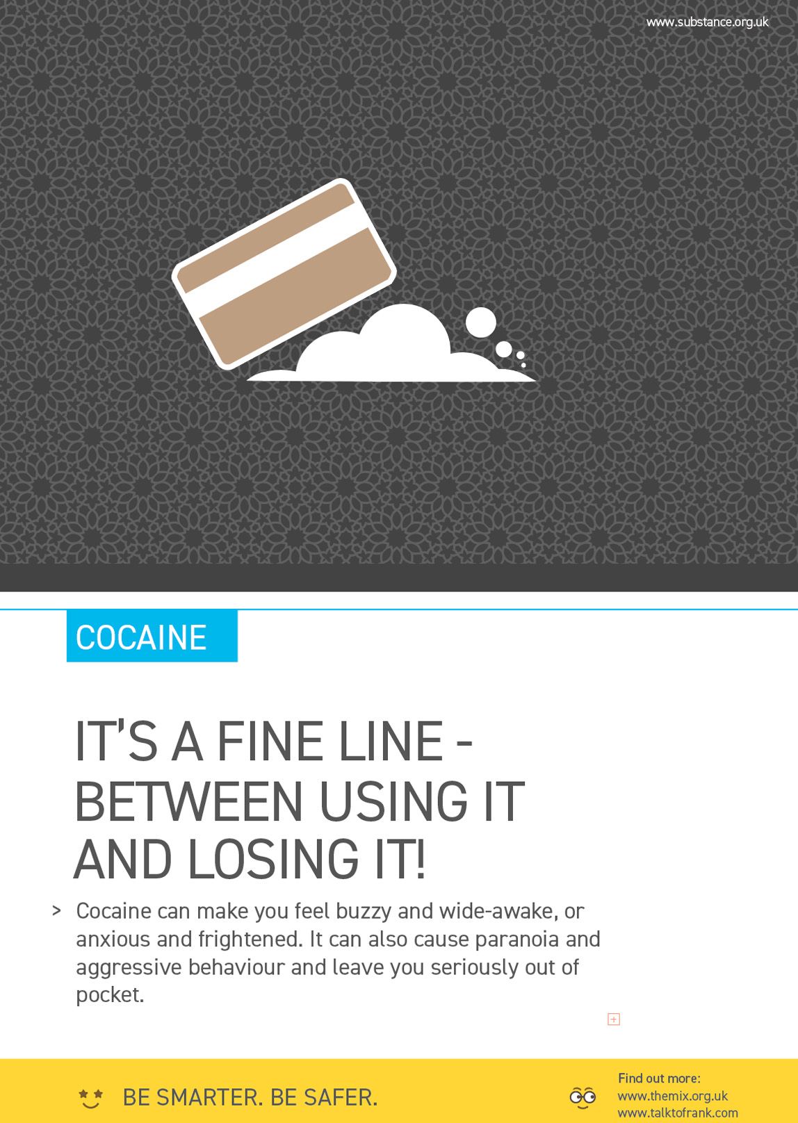 design for cocaine information poster