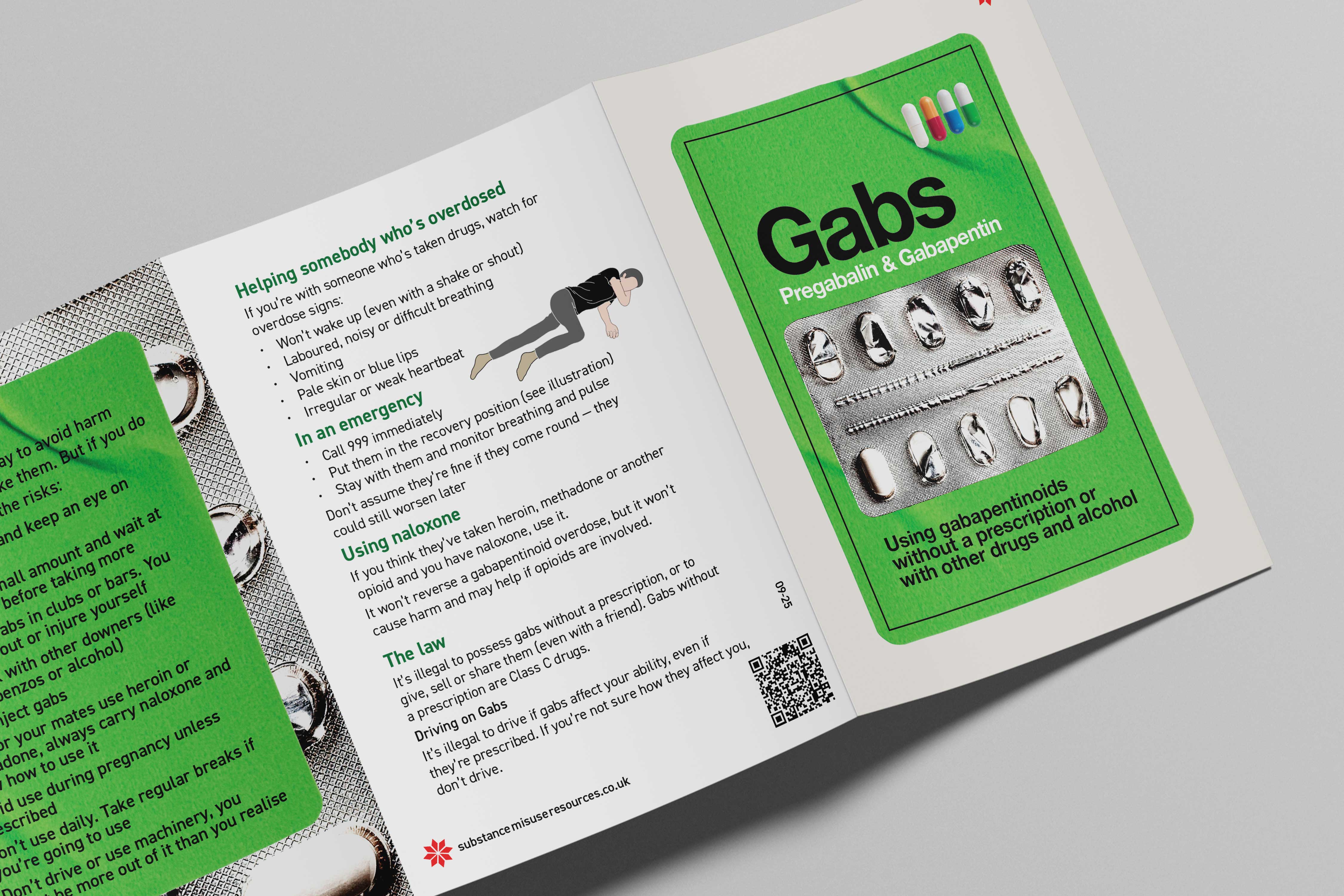 gabapentinoids reducing harm leaflet, front cover and page 7