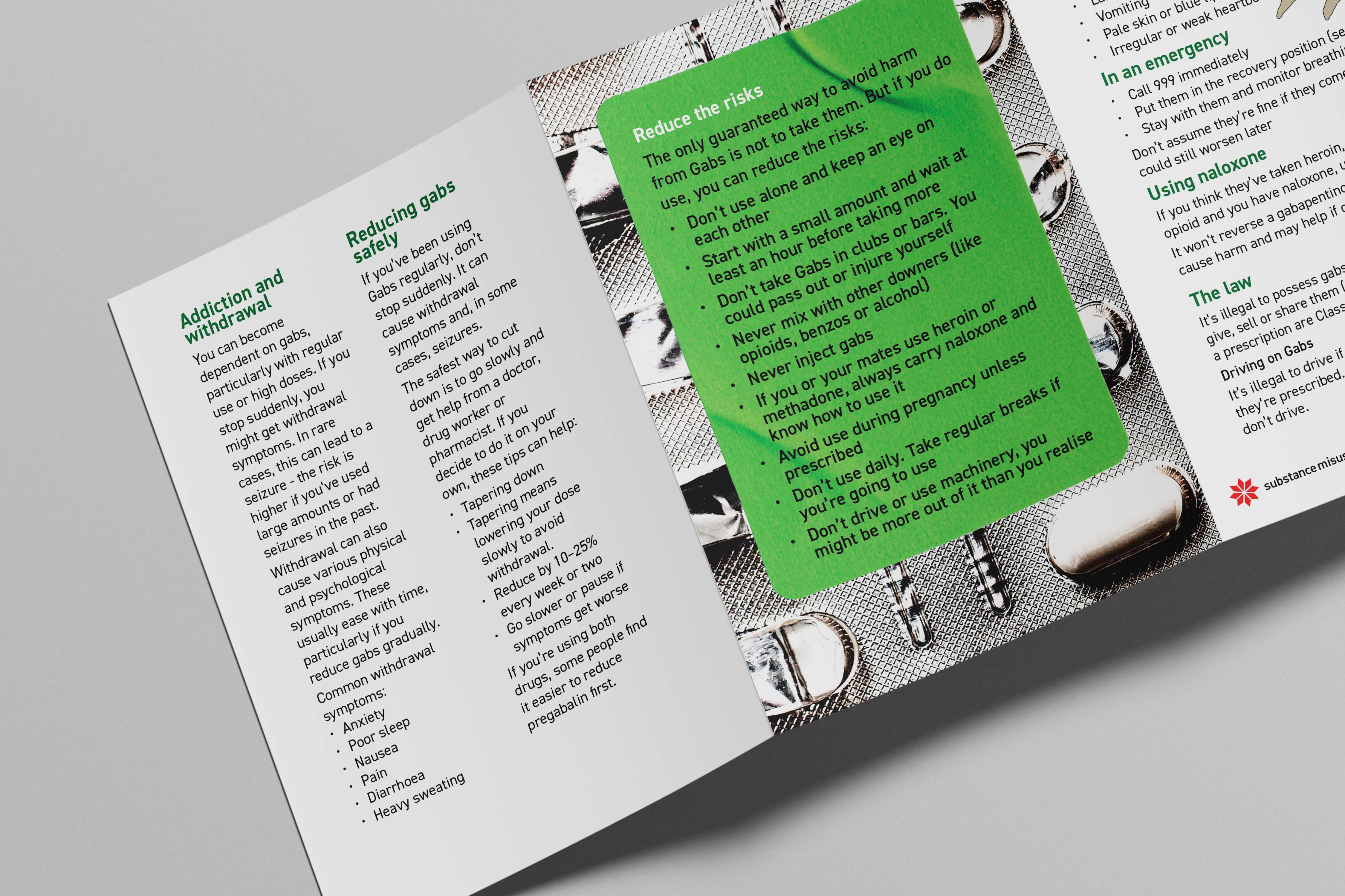 gabapentinoids reducing harm leaflet, back pages 5 & 6