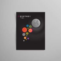Cover of an ecstasy information pamphlet showing various different colour ecstasy tablets on a black background