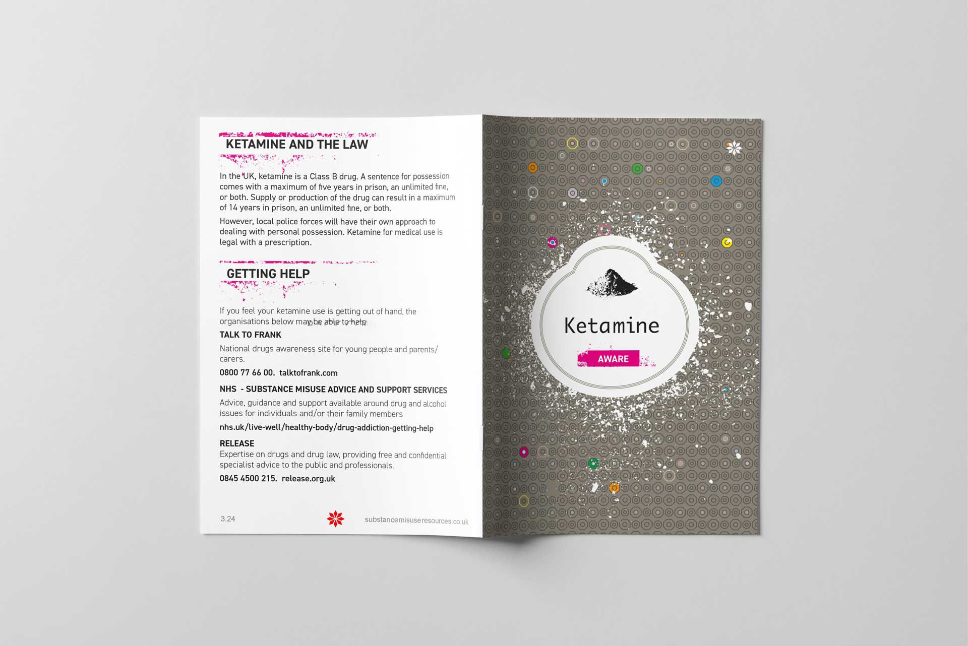 ketamine harm reduction booklet - front and back cover