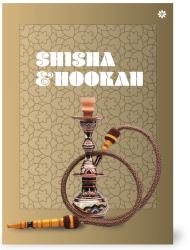 Shisha and hookah pipe on ornate background