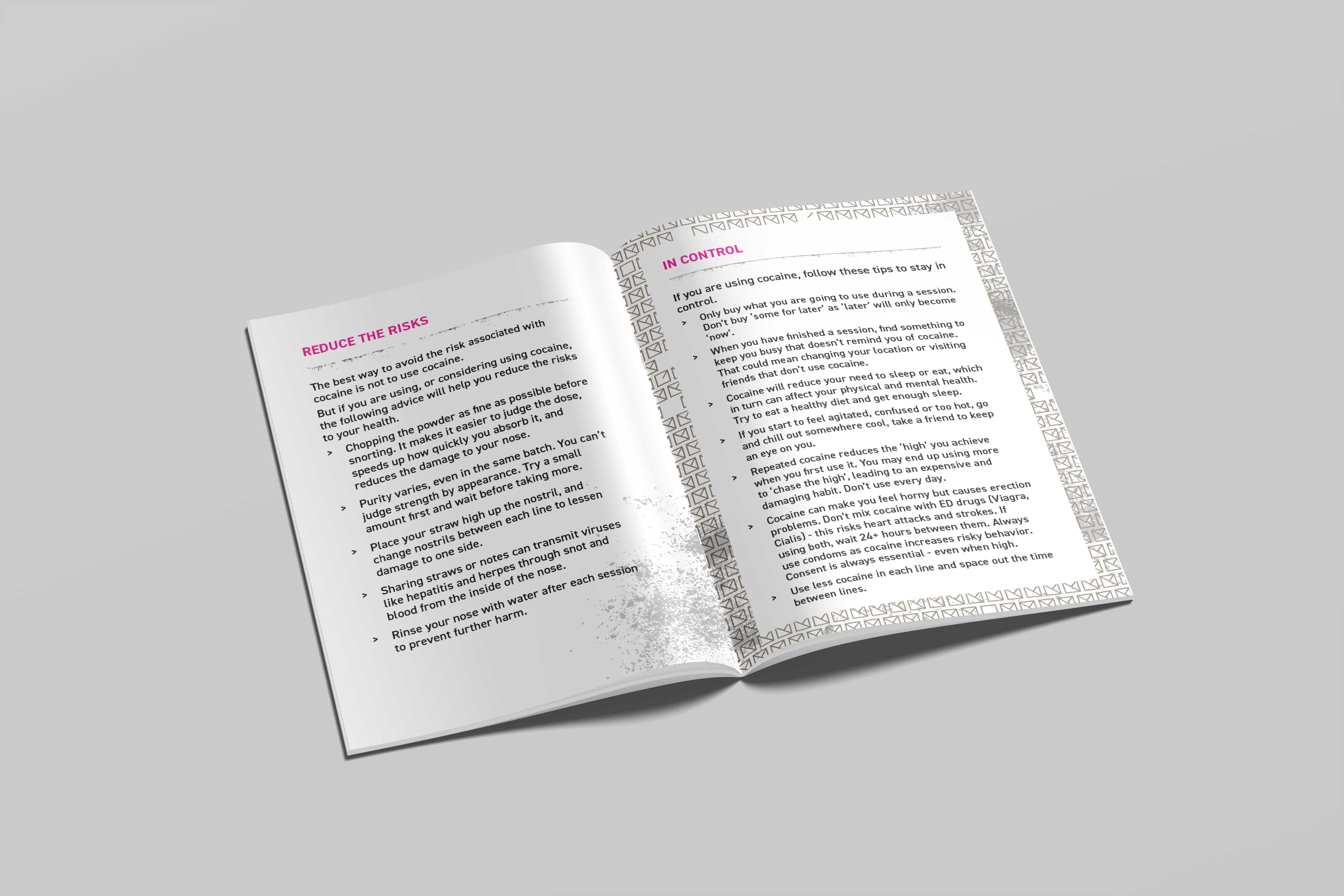 cocaine harm reduction safer use guidelines nasal care UK drug safety