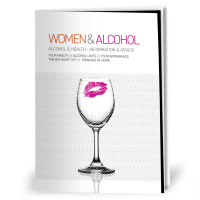 cover and inside pages of a women and alcohol health information booklet